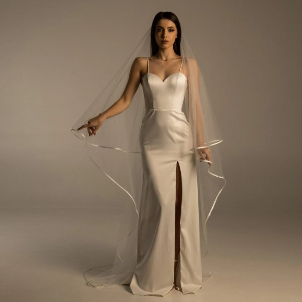 2-Tier Bridal Chapel Satin Veil